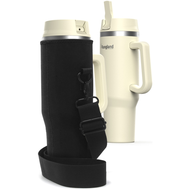 Rangland 40 oz Tumbler with Handle and Carrier Bag - Cream - Image 12