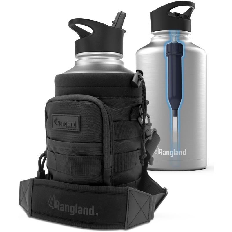 Rangland Filtered Half Gallon Water Bottle with Straw Lid & Carrying Strap - Image 9