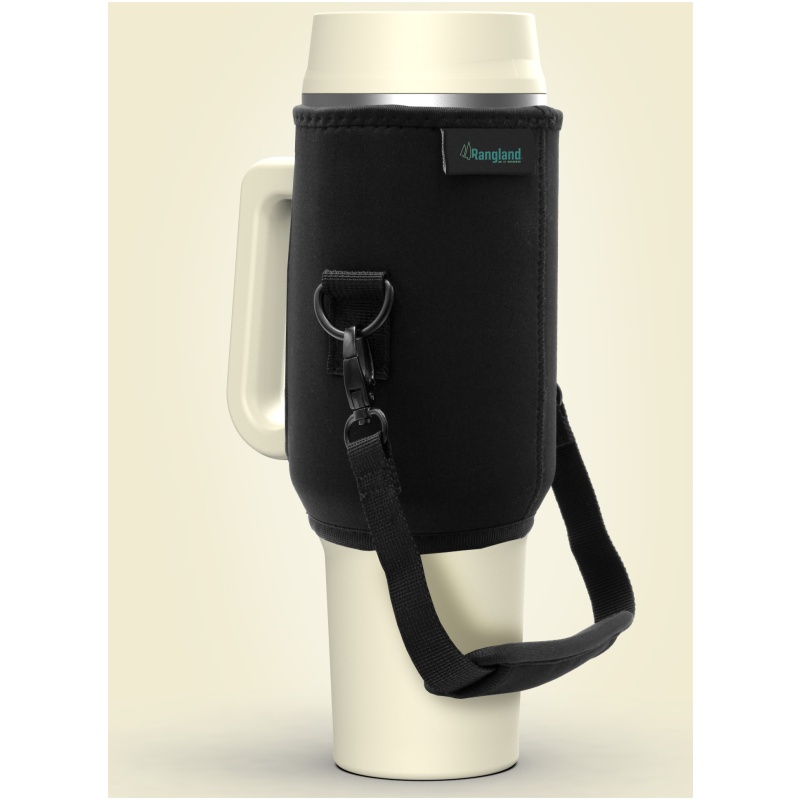Rangland 40 oz Tumbler with Handle and Carrier Bag - Cream - Image 11