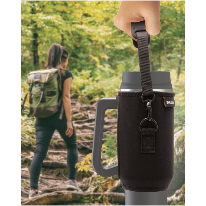 Rangland 40 oz Tumbler with Handle and Carrier Bag  - Charcoal - Image 4
