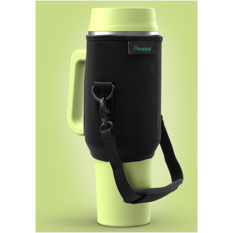Rangland 40 oz Tumbler with Handle and Carrier Bag - Lime Green - Image 11