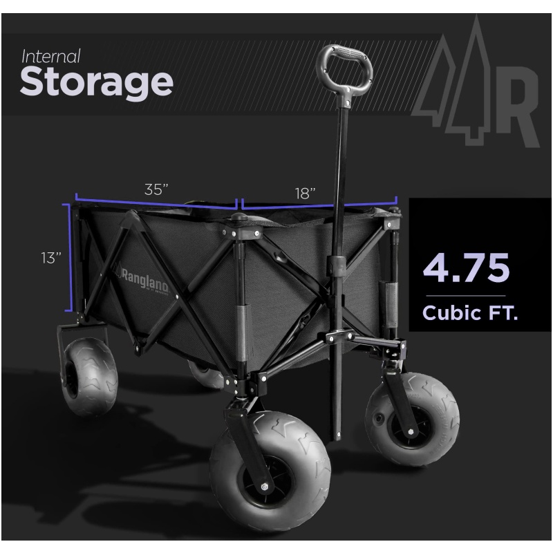 Rangland Beach Wagon with Cup Holders and Umbrella Holder - Image 6