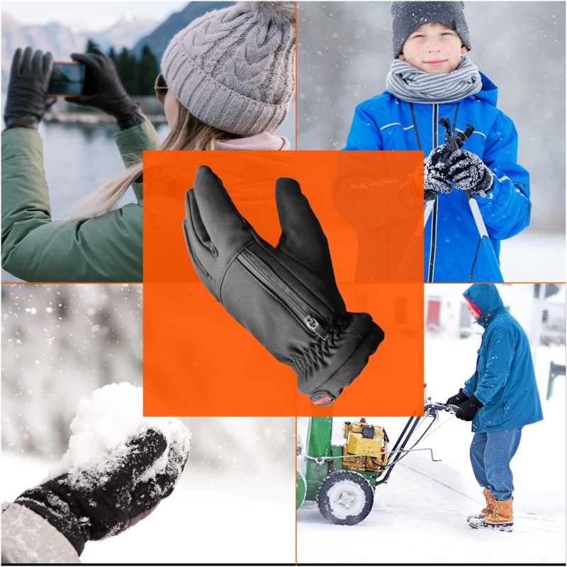 Heated Winter Gloves with Hand Warmers - Adult Medium - Image 8